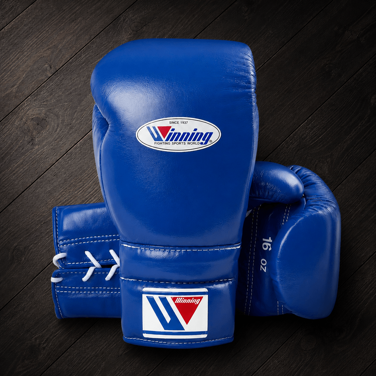 Winning Boxing Gloves Blue Leather Training Gloves for Boxing