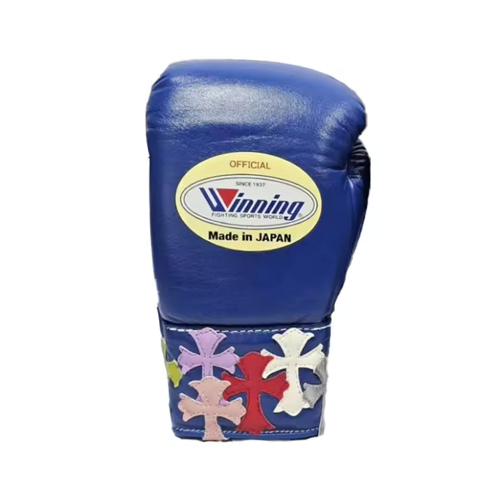 Winning Purple Boxing Gloves 14oz Premium Training Gloves Back View