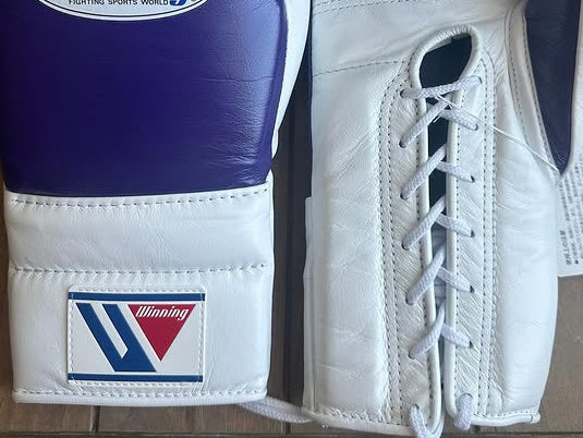 Winning Purple/White  Boxing Gloves Close View
