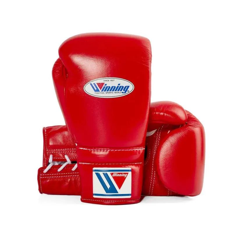 Winning Red 14oz Boxing Gloves High Quality Gym Gloves Lace Up