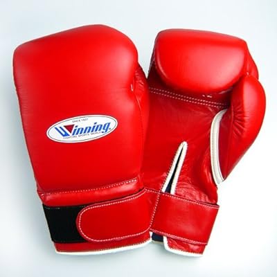 Winning Red 14oz Boxing Gloves Custom Sparring Gloves Back View
