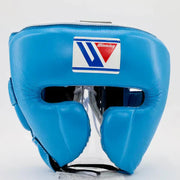 Winning Boxing Headguard Sky-Blue Leather Head Guard for Training