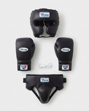 Winning Boxing Sets Black Leather Boxing Set for Heavy Bag Work