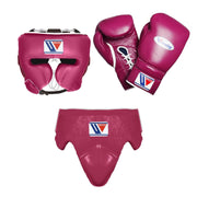 Winning Dark-Pink Boxing Set Heavy Duty Gloves Training Collection