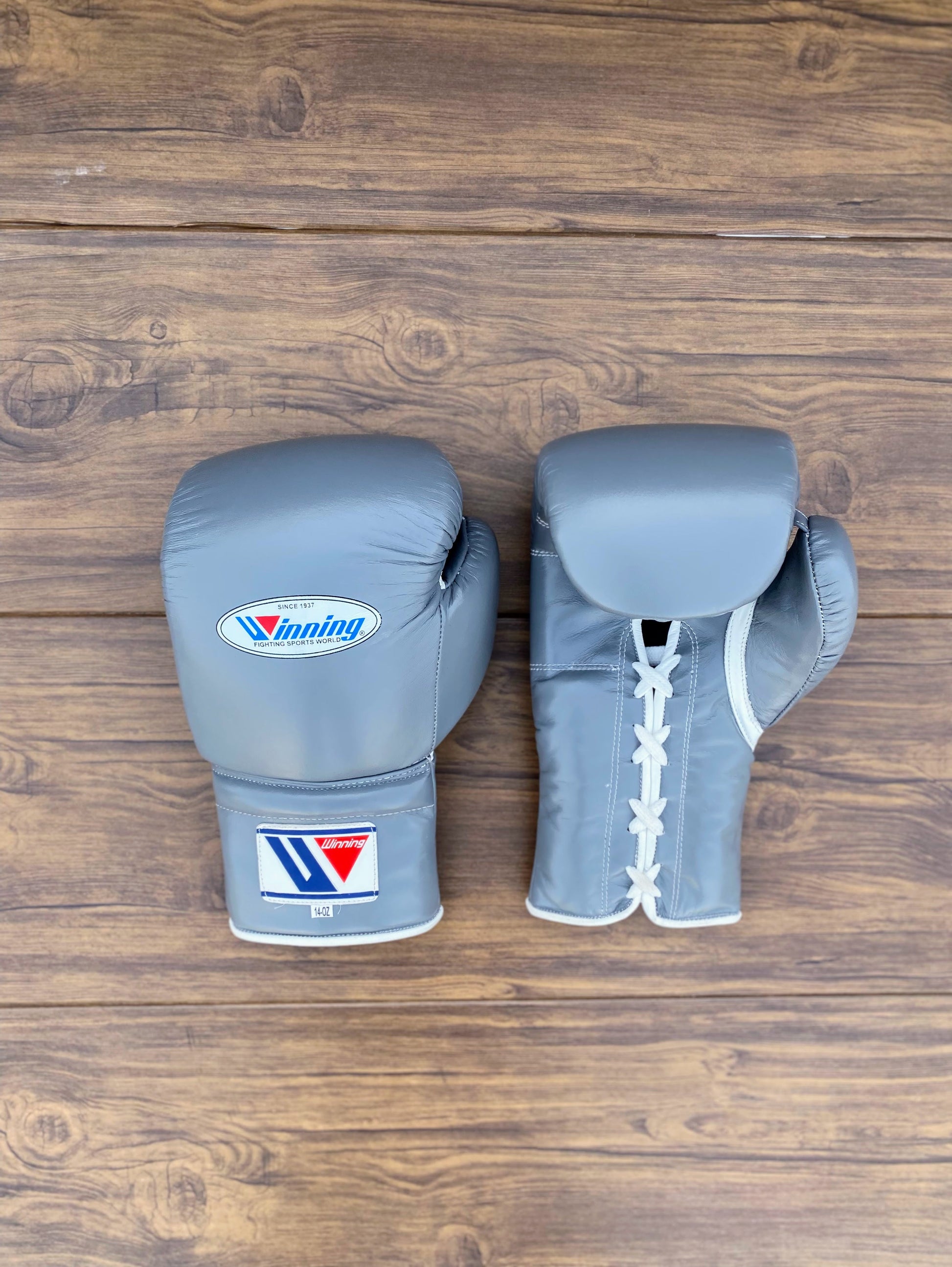 Winning Grey Boxing Set Premium Training Gloves View
