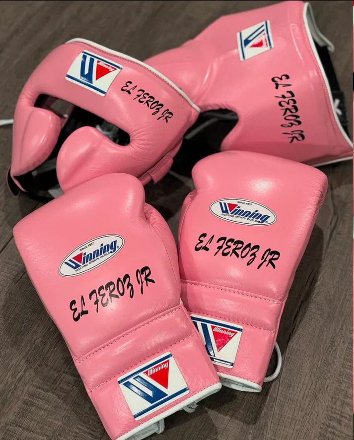 Winning Pink Boxing Set Custom Training Gloves Bundle