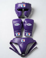 Winning Boxing Sets Purple Gloves and Focus Mitts for Combat Drills