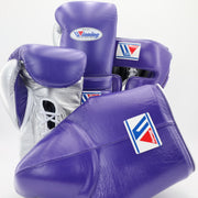 Winning Purple/Silver Boxing Set Custom Training Gloves Bundle