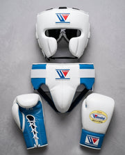 Winning Boxing Sets White/Blue Training Set with Gloves and Focus Mitts