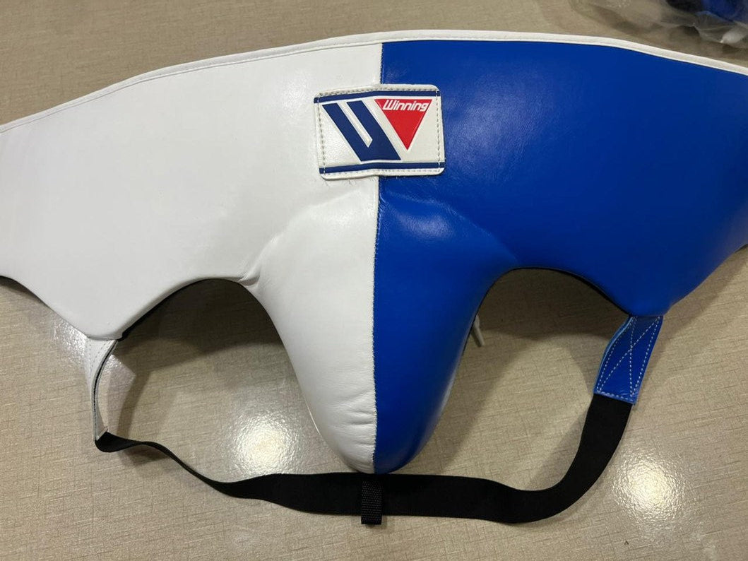Winning White/Blue Boxing Set Heavy Duty Groinguard