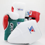 Winning Leather Boxing Set White/Red/Green Custom Training Collection