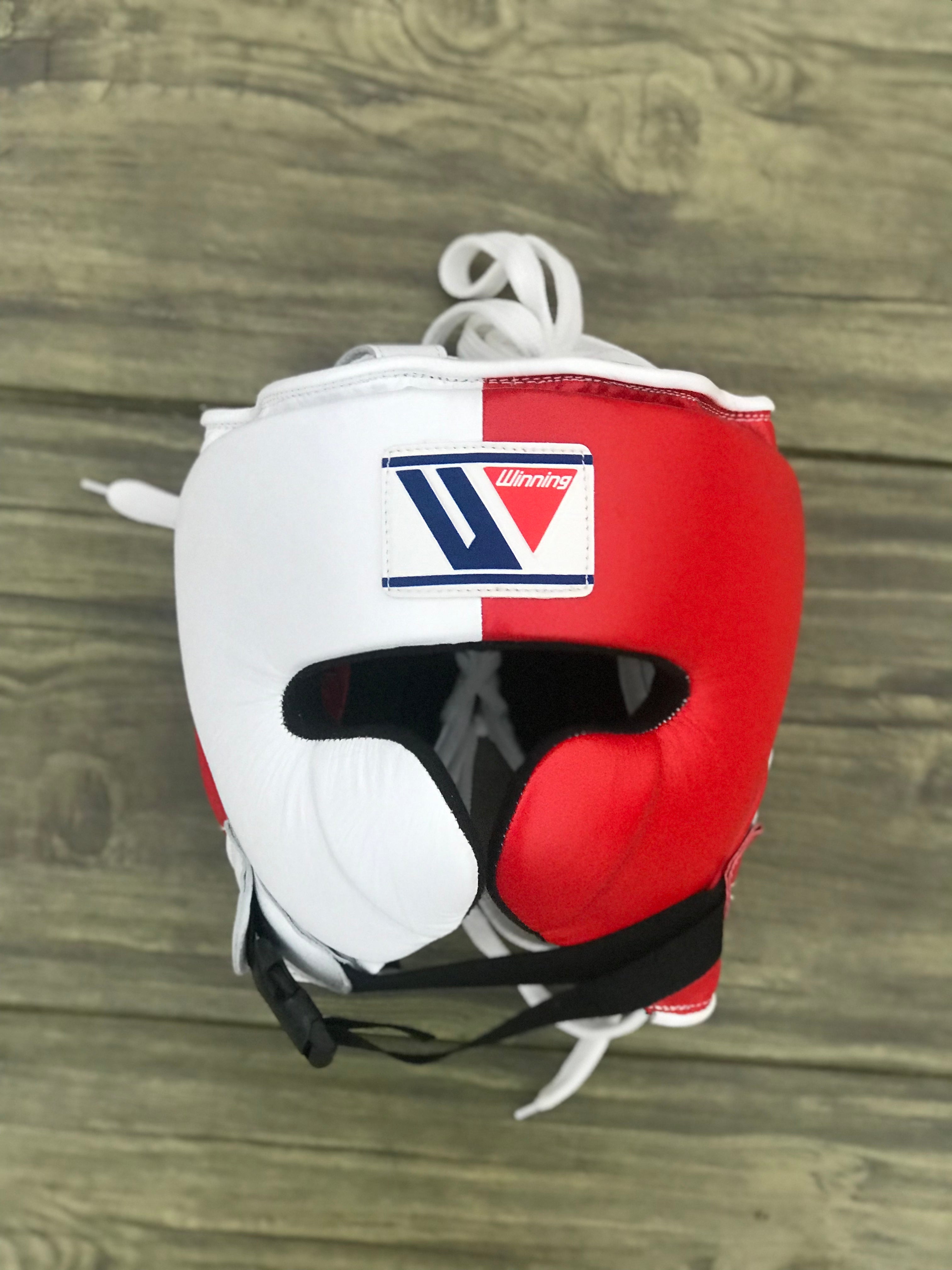 Winning Complete Boxing Set White/Red Headguard View
