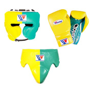 Winning Yellow/Green Boxing Set Premium Training Gloves Kit
