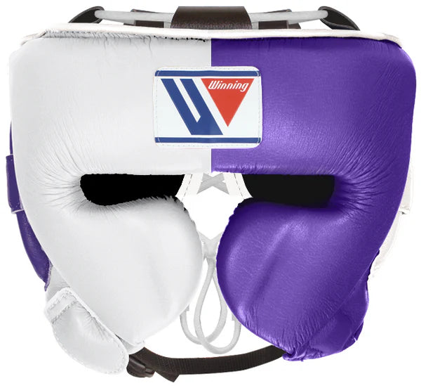 Winning Cheek protector Headgear | White/Purple
