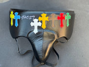 Winning Black Full View Leather Groin Guard