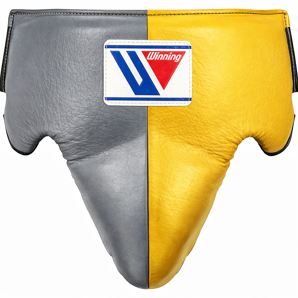 Winning Grey/Yellow Groin Protector Heavy Duty Training Guard