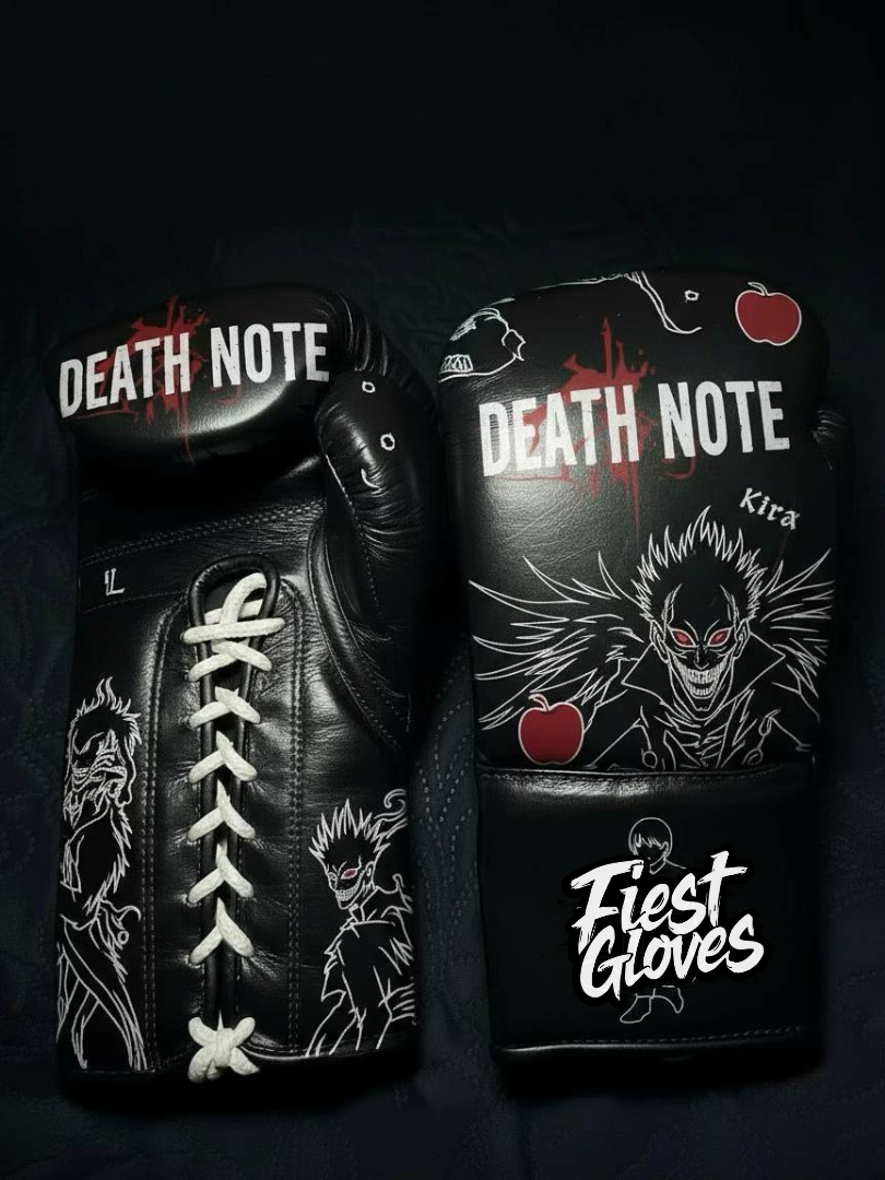 Fiest Winning Style Boxing Gloves Black 14oz Leather Training Gloves