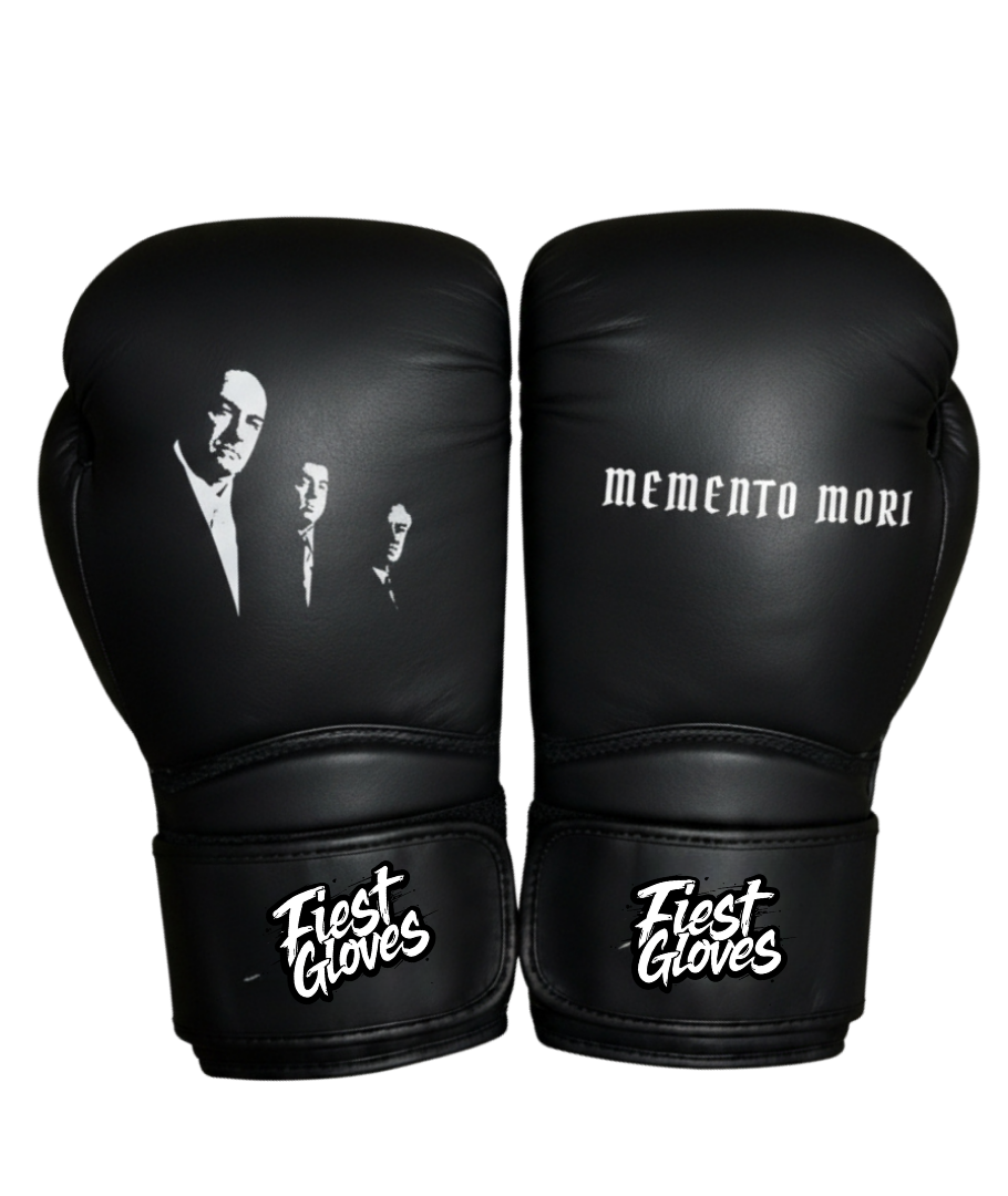 Fiest Winning Style Black Lace-Up Boxing Gloves Classic Training