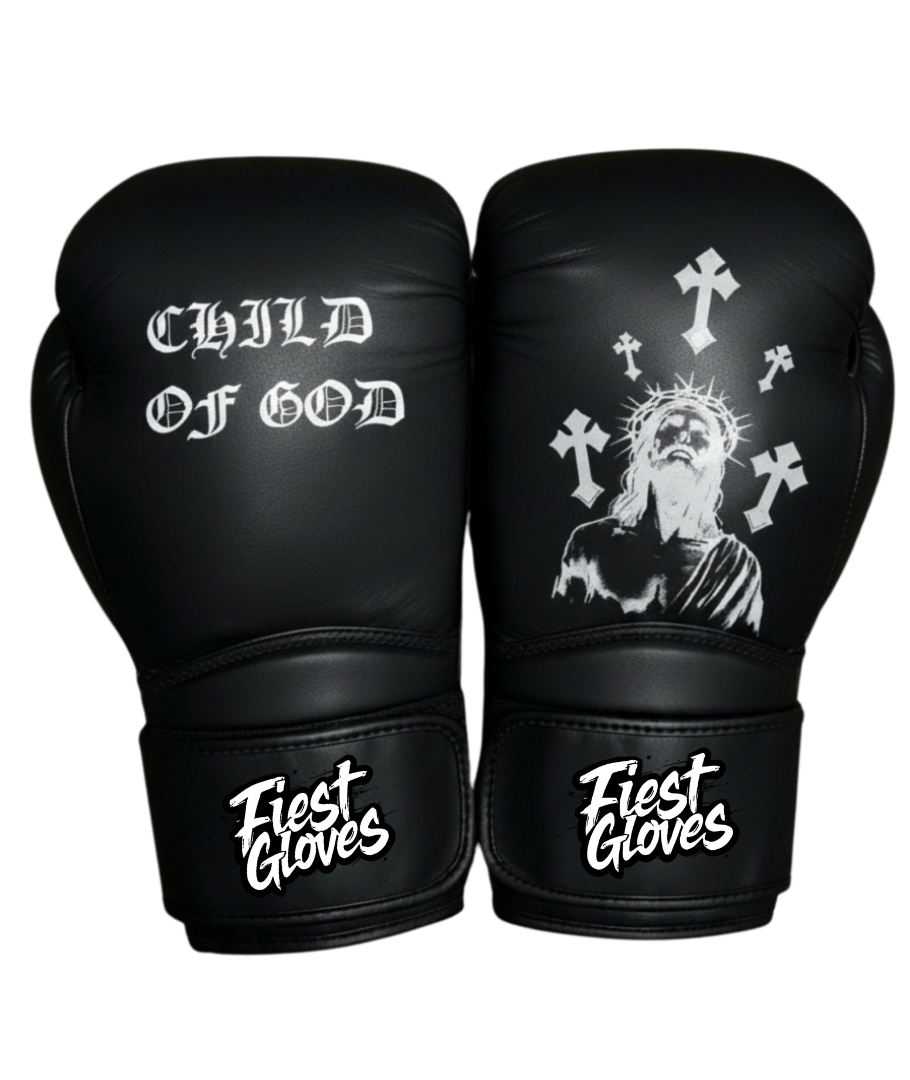 Fiest Winning Style Black Boxing Gloves 14oz Training Gloves