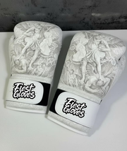 Fiest Winning Style White Boxing Gloves Sparring Training Gloves