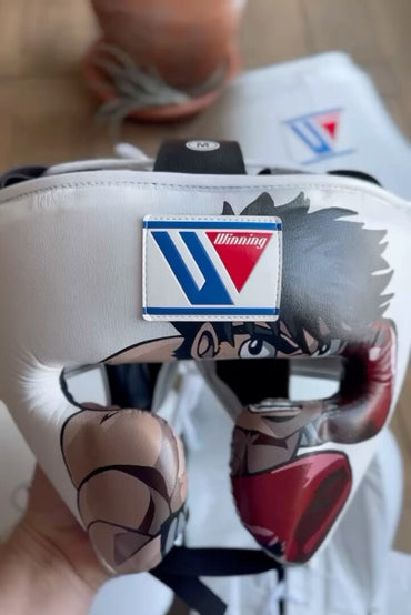 Winning boxing gloves set, Winning WHITE Boxing Gear, Winning Head Guard, Winning Groin Guard,