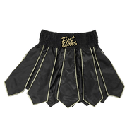 Lightweight quick-dry black/gold fight shorts for boxing and MMA