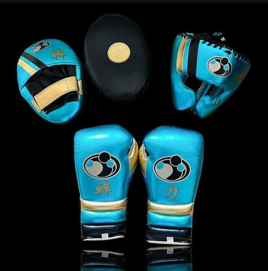 GRANT boxing gloves set,  GRANT SKY BLUE Boxing Gear, GRANT Head Guard, GRANT Groin Guard