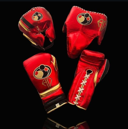 GRANT boxing gloves set,  GRANT RED Boxing Gear, GRANT Head Guard, GRANT Groin Guard