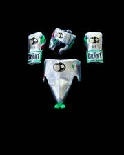 Best Value Grant Boxing Set Silver/Red/Green Lace-Up Gloves Bundle