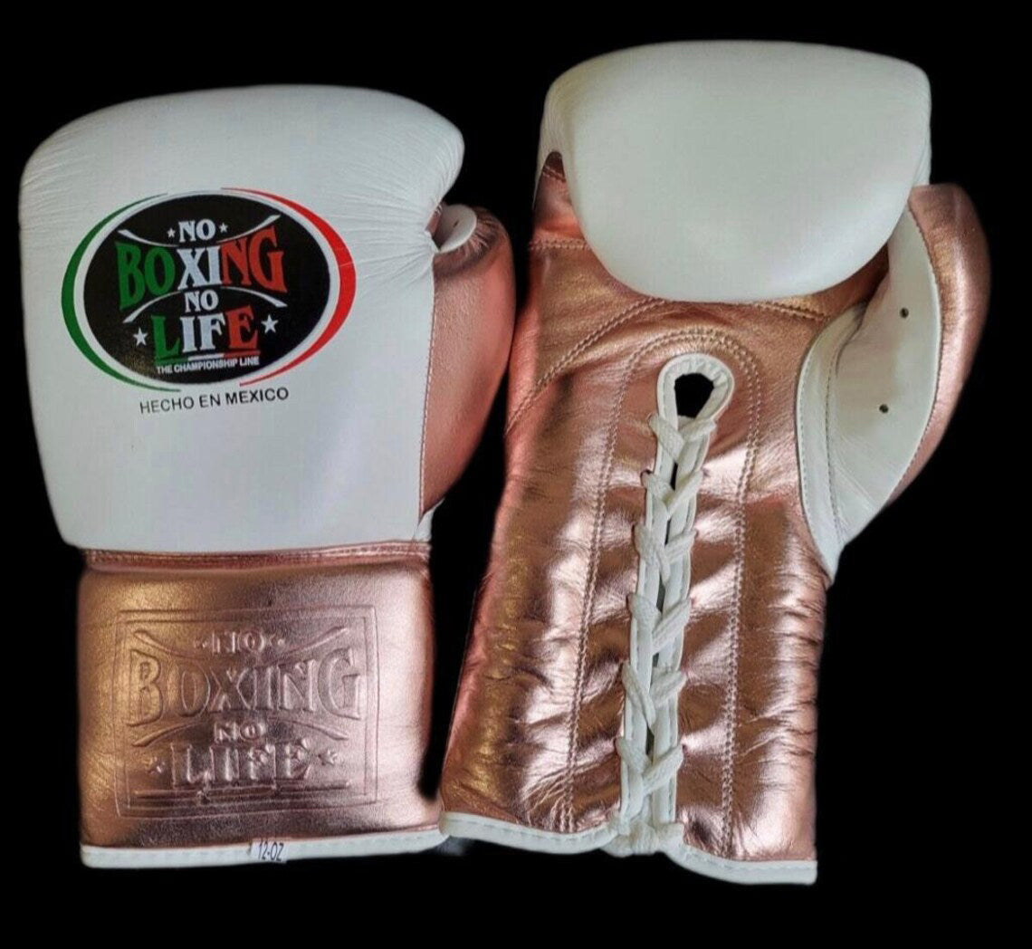 Value Pack No Boxing No Life Boxing Gloves White/Peach Lace-Up