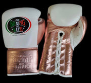 Value Pack No Boxing No Life Boxing Gloves White/Peach Lace-Up