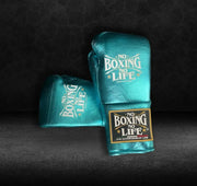 Affordable No Boxing No Life Leather Boxing Gloves Sea-Green Gym Training