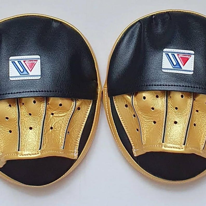 Winning Punching Mitts | Black/Gold