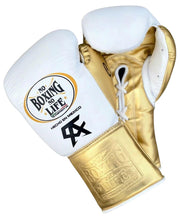 No Boxing No Life White/Gold | Lace-Up