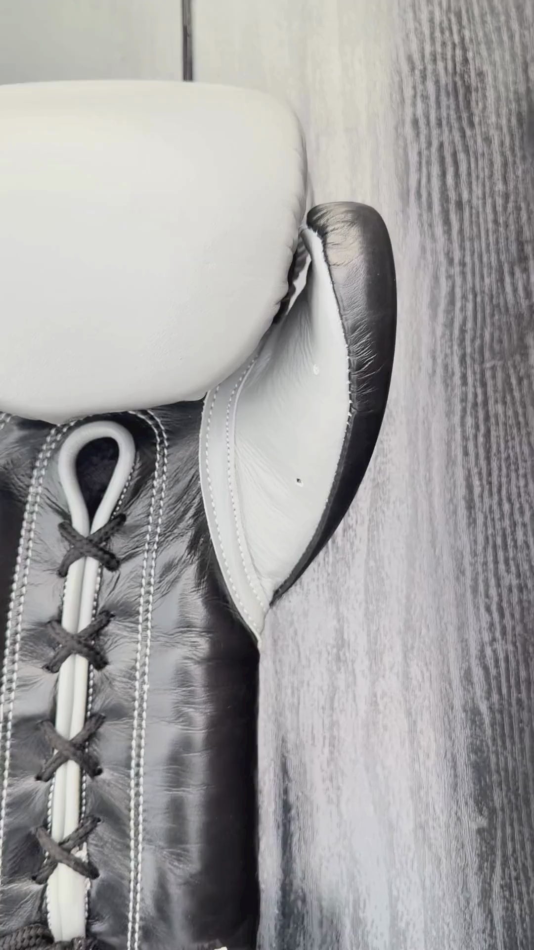 Load video: no boxing no ife grey/black boxing gloves video