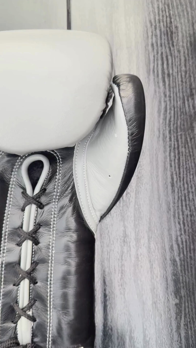 no boxing no ife grey/black boxing gloves video