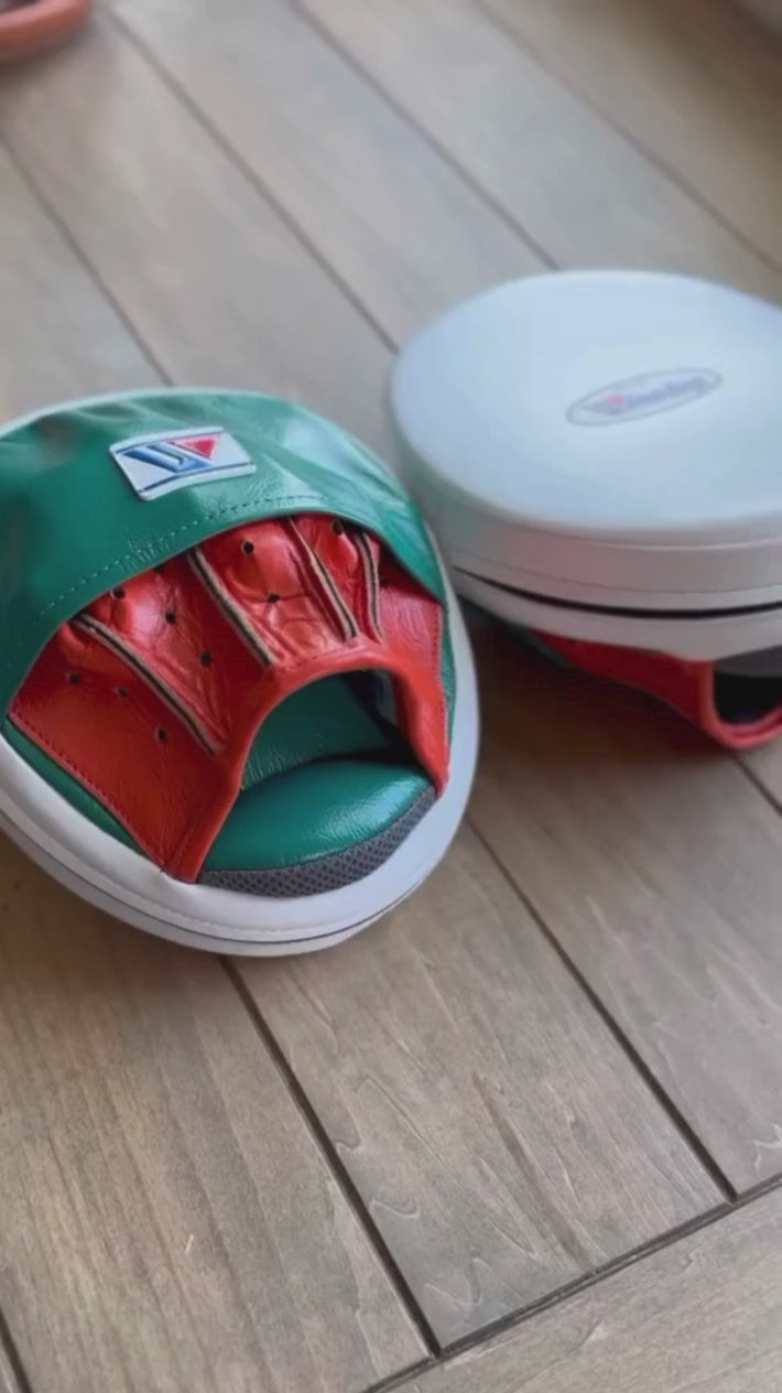 Winning Punching Mitts | White/Green/Orange