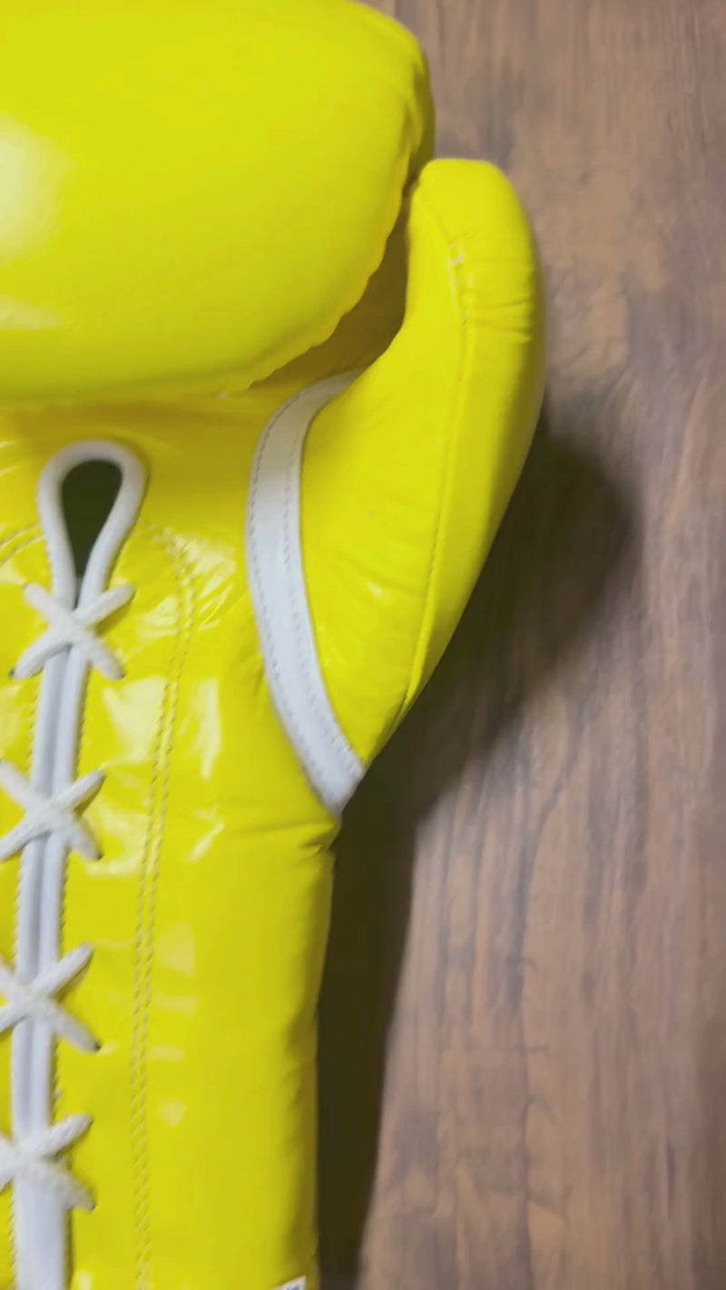 Winning boxing gloves yellow video