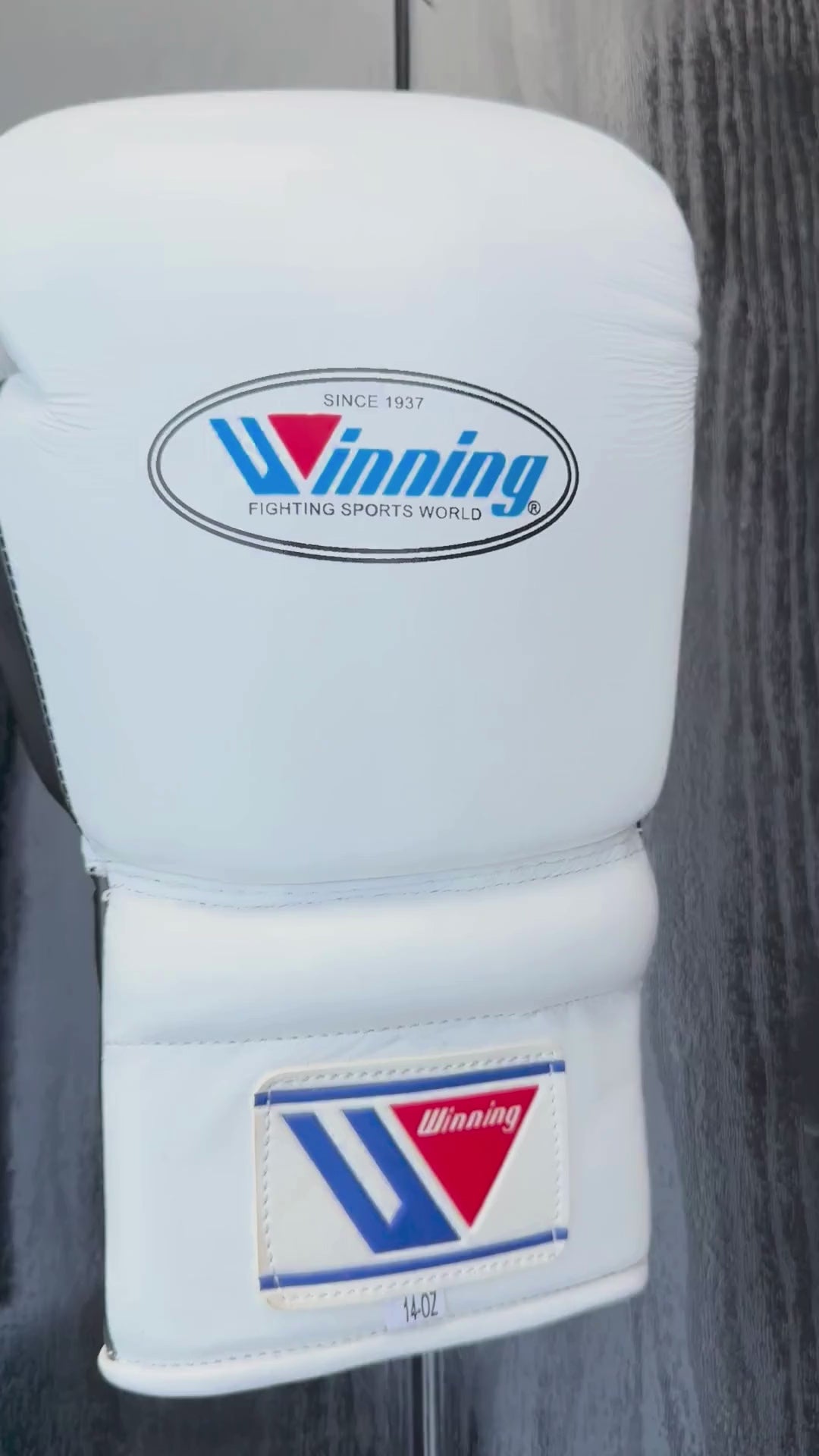 Load video: winning  boxing gloves white/black video