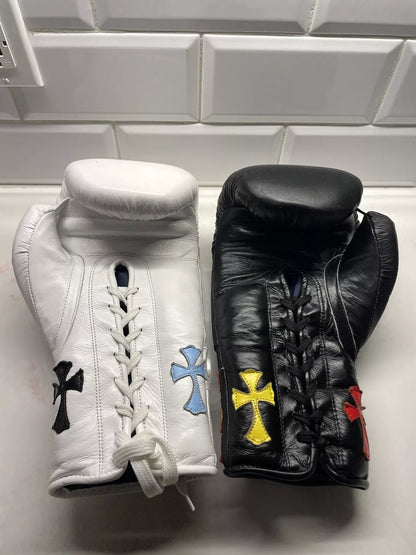 Winning boxing gloves,  WHITE & BLACK christmas gift for mens Thanksgiving gifts for him