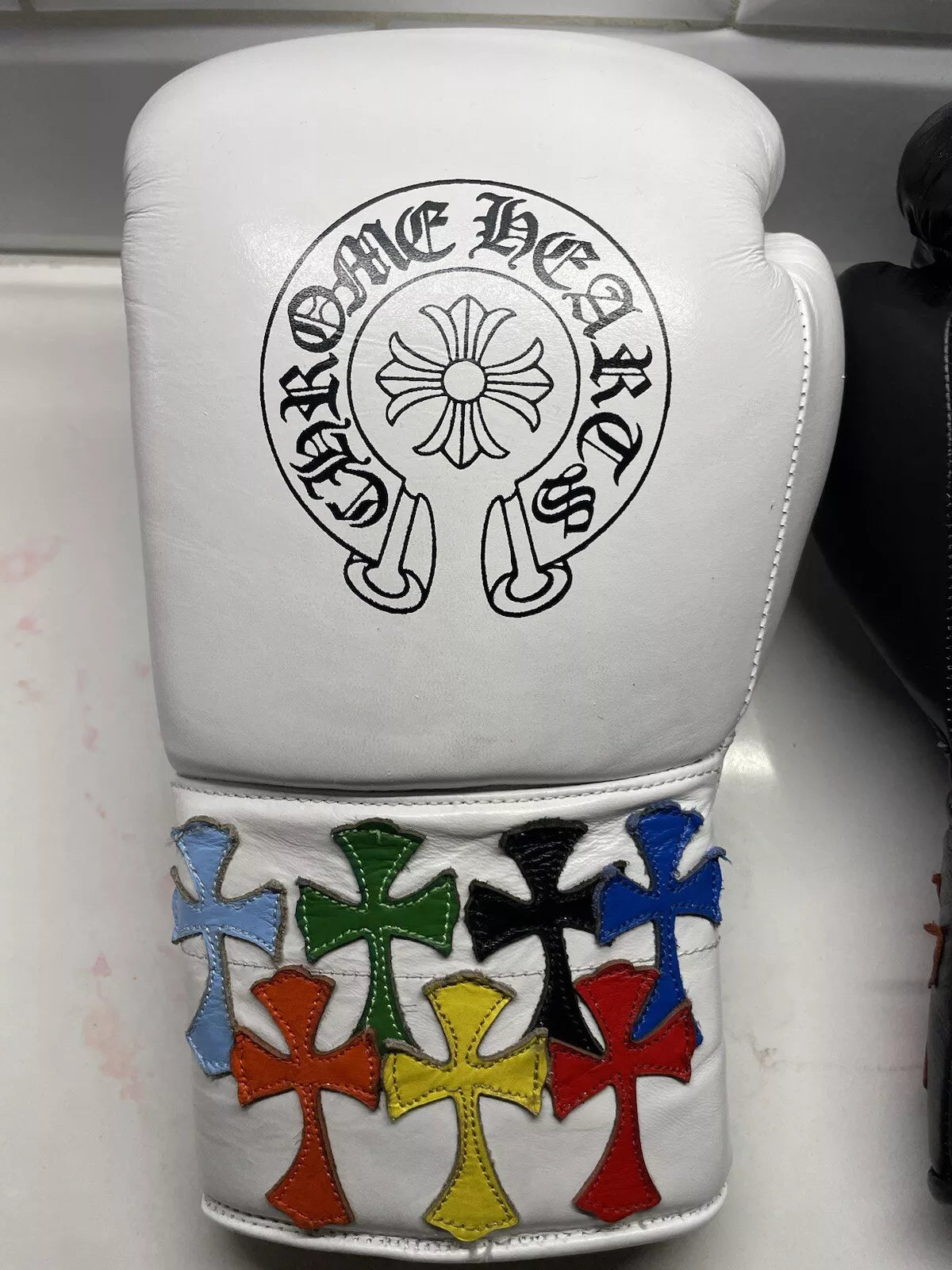 Winning boxing gloves,  WHITE & BLACK christmas gift for mens Thanksgiving gifts for him