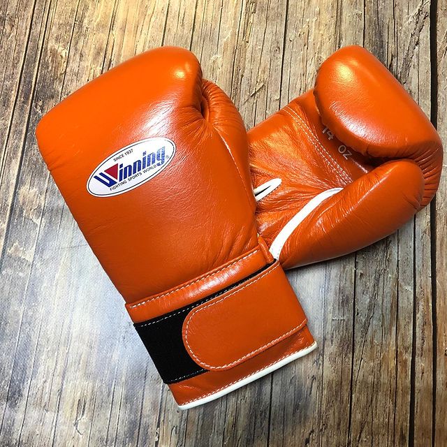 winning boxing gloves orange velcro custom training gloves for boxing
